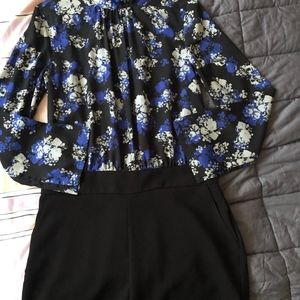 Women’s BONGO Floral Romper Sz L